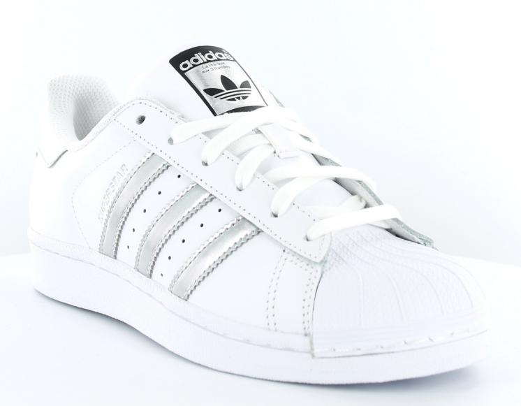 adidas superstar femme blanche et argent